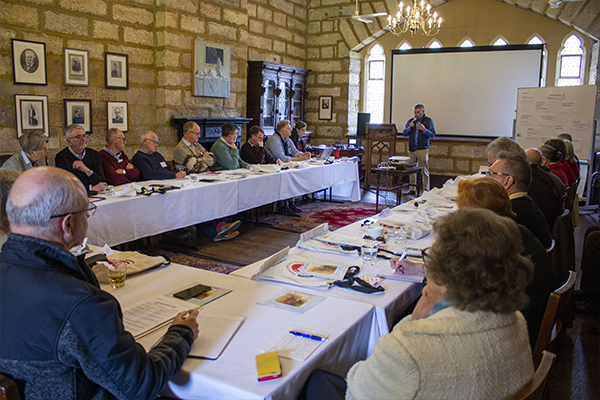 Rev John speaking to the diocesan representatives.