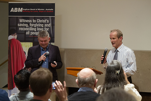 Rev John Deane and Tony Naake at the ABM Dinner