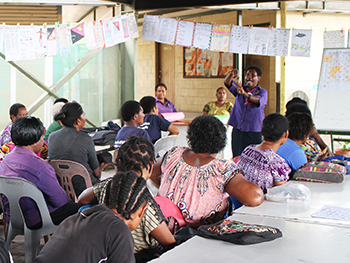 A class at the Anglicare Literacy Centre in Port Moresby.