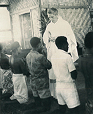 Fr Daniel Teed at a village church in PNG. © Ayron Teed,  used with permission.