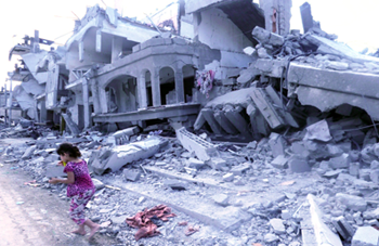 Destruction in Gaza. © Episcopal Diocese of Jerusalem 2015