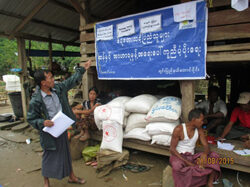 Relief distribution in Rakhine State.