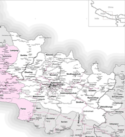 Map of Nepal, ACT Alliance 2015