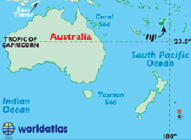 Map showing Fiji