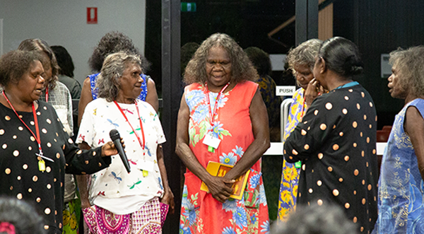 Church leaders from St Mary’s Umbakumba and St Andrew’s Angurugu, leading worship at the pre-synod conference.