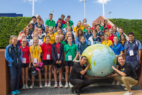 Students at the One World WonTok Conference hosted by Coomera Anglican College. © ABM/Greg Henderson 2015