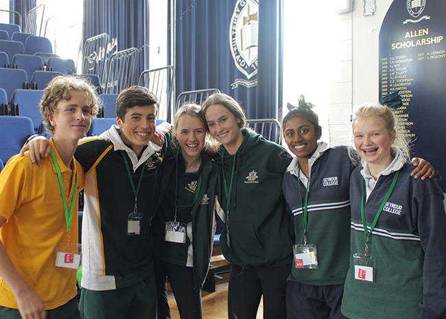 Students pose for a photo at Wontok Adelaide
