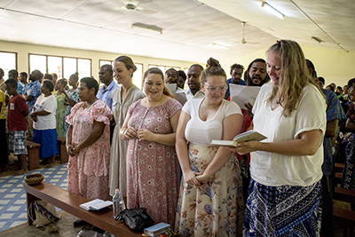 Sunday service at Ascension Parish in Luganville