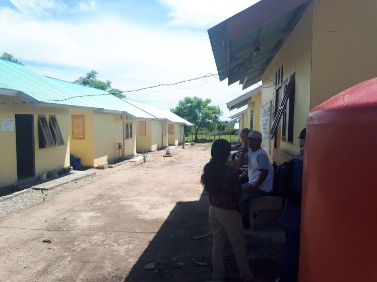 Preparing for relief distributions at evacuation site on Santo Island, 2017. © ACOM Vanuatu