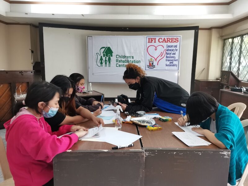 IFI volunteers organised activities for vulnerable children following Typhoon Ulysses last November. © IFI church. Used with permission