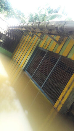 Flooding level in Sri Lanka.  © Church of Ceylon, Colombo Diocese.