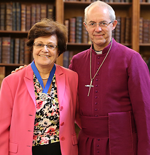 Suhaila Tarazi and Archbishop Justin Welby