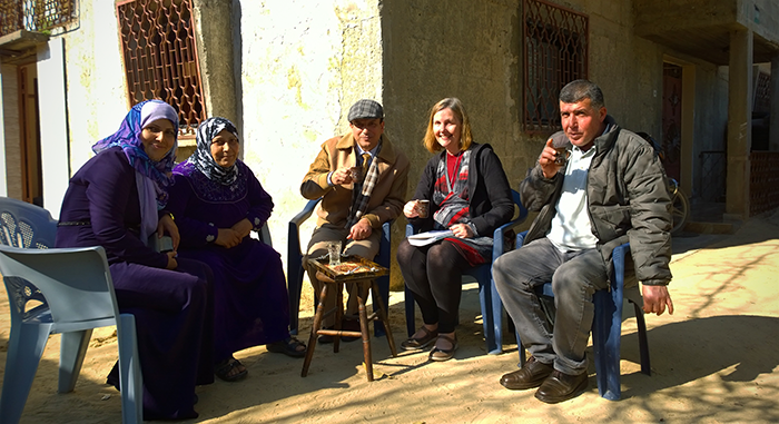 Julianne Stewart with Al-Ahli Social Workers