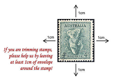 Stamp trimming guide