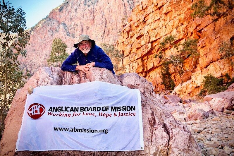 The Rev’d Warwick Cuthbertson in Ormiston Gorge during his ABM Larapinta Challenge. © Warwick Cuthbertson. Used with permission.