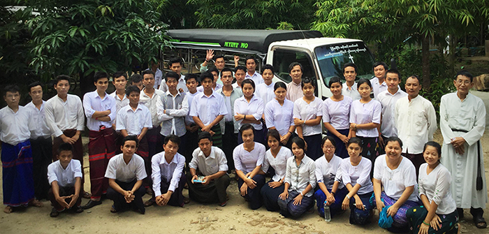 Group photo with the new truck