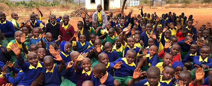 Children at Mutini Primary School in Kenya