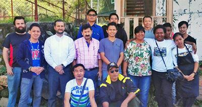 Adam (center back row) and the other training participants during the three week training in the Philippines. © E-CARE 2016. Used with permission.