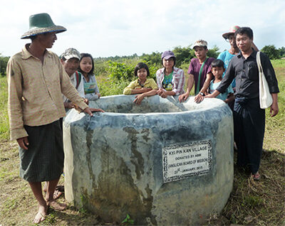 ABM funds water systems such as this one in Kyi Pin Kan Village. © Lina Magallanes/ABM 2015