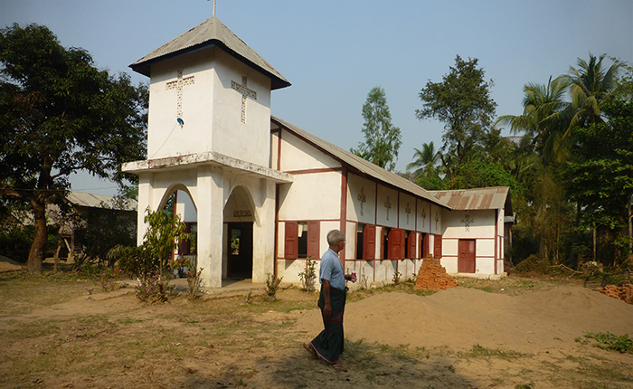 Typical church building in Myanmar