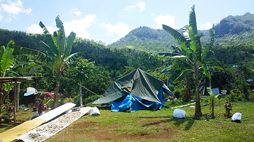 People living in tents after Tropical Cyclone Winston hit Fiji in March 2016.