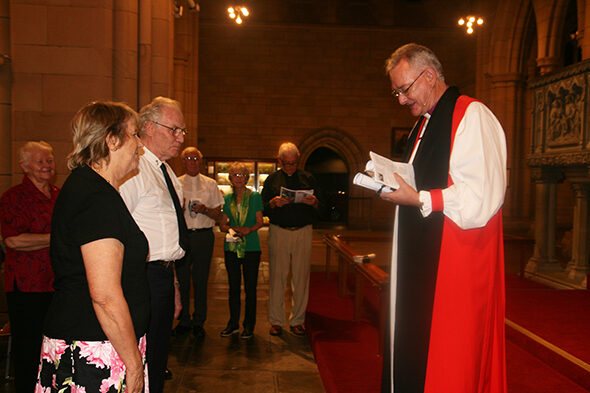 2018 Brisbane Coaldrake Award recipients with Archbishop Phillip Aspinall.