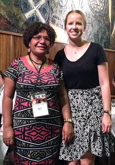Anglicare PNG’s National Director Ms Heni Meke with Pacific Programs Coordinator Kate Winney