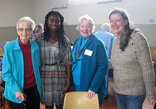 Barbara Briggs, Grace Williams, Lyn Williamson and Rosemary Kellaway at a luncheon organised by the Tasmanian ABM Auxiliary where the 2016 Youth Advocate, Grace Williams, was the guest speaker.