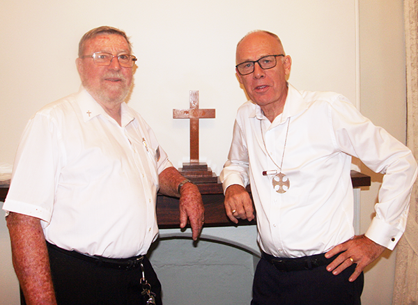 The Rev Ken Spreadborough and Bishop Bill Ray.