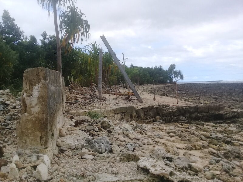 Sea-water incursion devastates coastal areas on Walande Island in the Solomon Islands. © Freda Fataka, ACOM Solomon Islands. Used with permission.