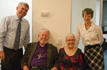 The Rev John Deane, Bishop Ken Mason, Denise Wilson and Linda Kurti.