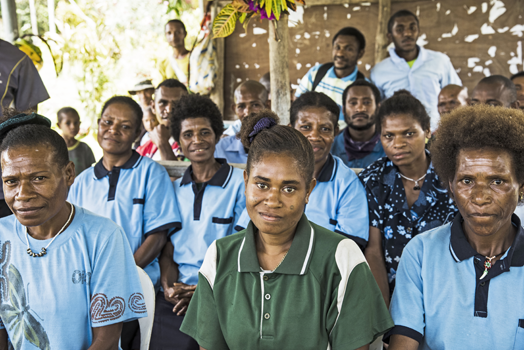 Students at the Awala Adult Literacy School in Saiho Community, Popondetta. © Ivy Wang/ABM, 2018.