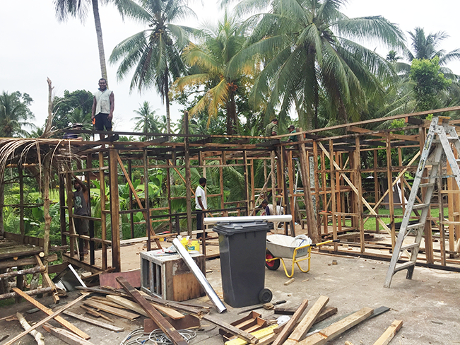 Rebuilding work at Newton College in PNG.