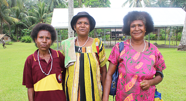 Women from Sorovi community in Popondetta, where an Adult Literacy class was launched in 2017. © Kate Winney/ABM, 2017.