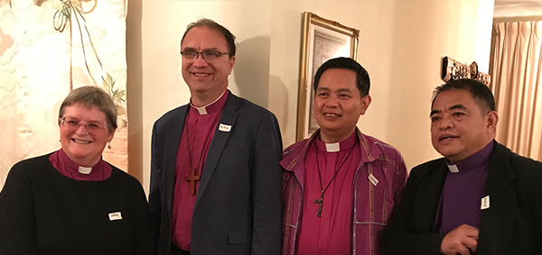 Bishops Sarah Macneil, Mark Short, Nestor Poltic and Brent Alawas in Canberra.