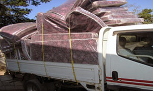 Mattresses being delivered to Chipili Health facility.