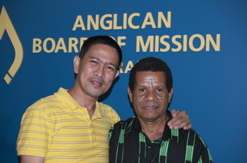 Fr Herbert Fadriquela from the Philippines with Fr Grayson Elea from Papua New Guinea. © ABM/Vivienne For 2014