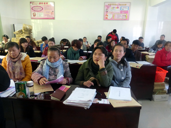 Health Workers in class.