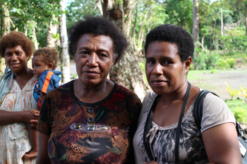 Woka Keith with Rucinta Vora, Vanuatu Church Partnership Program (VCPP) Development Coordinator. ©ABM/Jess Sexton 2015