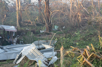 Cyclone damage in Port Vila.  ©SOS International 2015