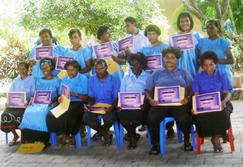Literacy graduates from the diocese of Port Moresby. 