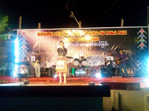 Youth music band performing at a Bible dedication and thanksgiving night. ©CPM 2015 