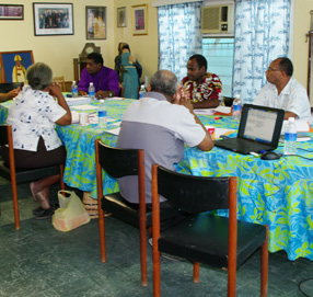 A strategic planning meeting for the Anglican Church of Melanesia. © Vivienne For/ABM, 2013.