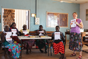 Women from St Matthew’s Anglican Church studying 2 Corinthians at a Bishop’s Award training event in Ngukurr community, NT with MDO Kate Beer. © The Anglican Diocese of the Northern Territory.