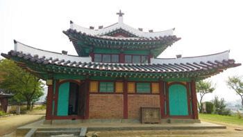 The Church of Ss Peter and Paul, on Gangwha Island, built in the late 1800s, reflects the desire of the early English missionaries for an enculturated Christianity.