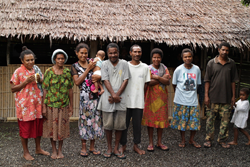 Literacy School in Rabaraba, L to R: Rachael Inuwai (ACPNG Literacy Officer), Victoria, Letty (Literacy Teacher), Rodney, Lambeth, Margaret, Jenny and Fr Augustine