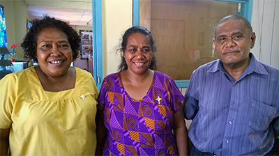 Mary Vunagi, Minnie Kiriau and George Kiriau.