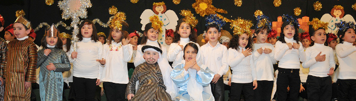 Children celebrating Christmas in Jerusalem. © Diocese of Jerusalem, used with permission.