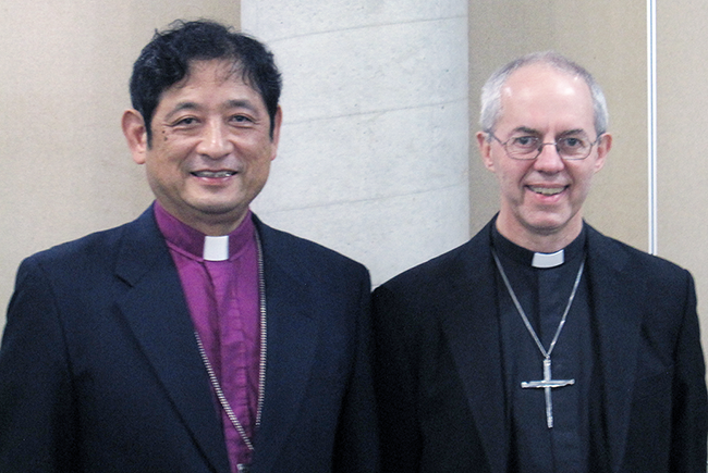 Primate of Japan Nathaniel Makoto Uematsu (left) with Archbishop of Canterbury Justin Welby. © Lambeth Palace.