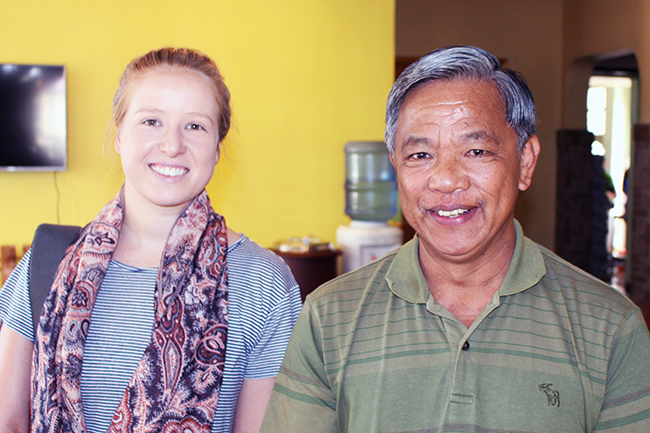 ABM's Kate Winney with Prime Bishop Joel Atiwag Pachao of the Episcopal Church in the Philippines.
